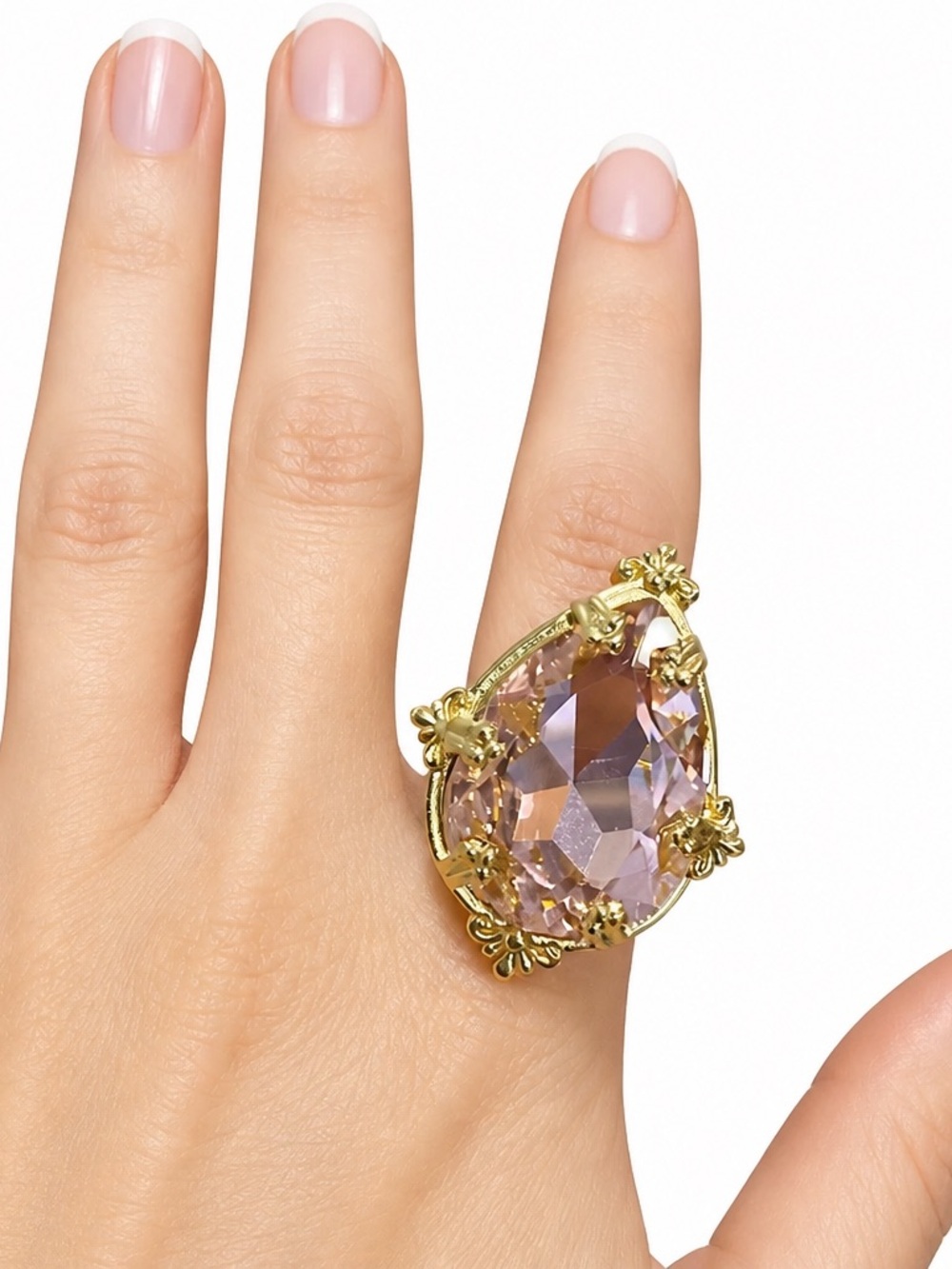 NEW Glitz Mob Blush Crystal Locket Ring